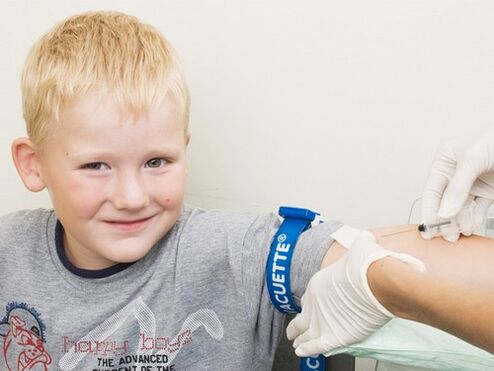 If a parasite infestation is suspected, the child donates blood for analysis