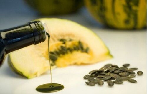 Pumpkin seed oil to prepare the body for deworming
