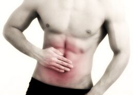Abdominal pain with the sovereign's lesion